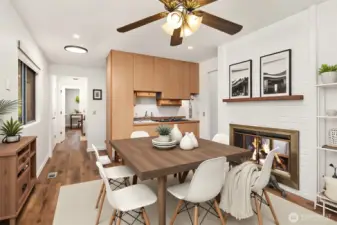 Virtually Staged Dining Room