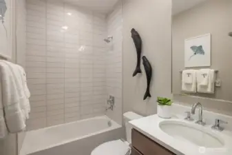 Photos of the Kinney model home for illustration purposes only & are not of the Kinney available for purchase. Home selections will vary.