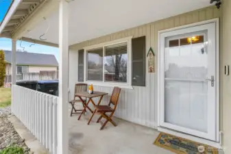 Covered front porch.