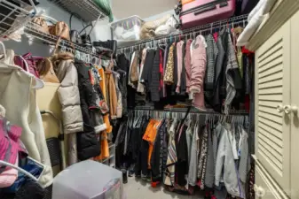 Oversized walk-in closet in the primary.