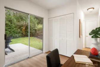 East Cottage - 22511 1/2: This flex room incorporates the space for a stackable laundry and the at home office.