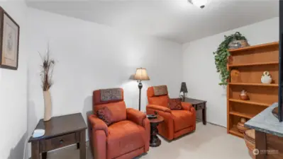 Lower level bonus room is currently a TV room but can be an additional office