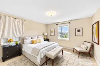Virtually staged bedroom #2