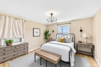 Virtually staged bedroom #2