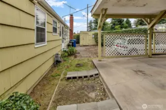 The Seller can park 2 cars in this detached carport