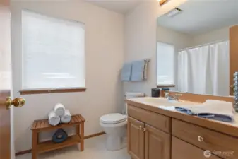 Guest bathroom upstairs.