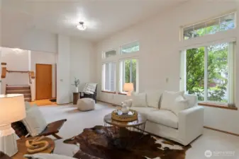 Big windows allows substantial light in the living room.