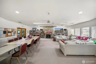 Inside the clubhouse.