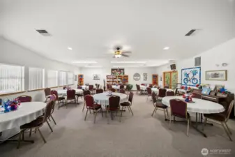 Inside the clubhouse.