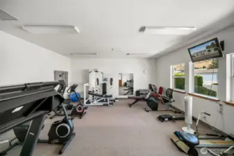 Clubhouse exercise room.