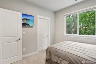 Main floor primary with 3/4 bathroom.