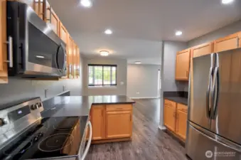 Stainless Steel newer appliances, Quartz Countertops and Easy Care Vinyl Plank Flooring!