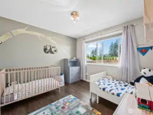 3rd bedroom with view to backyard