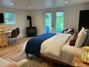 Cozy propane fireplace