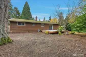 Low maintenance and private back yard.