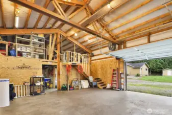 Nice loft area for storage.
