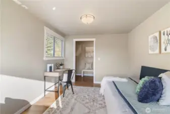 The bonus room has tons of space and is very private from the rest of home.