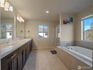 Primary Bathroom with plenty of storage.