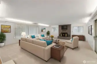 Virtually staged to visualize living space!