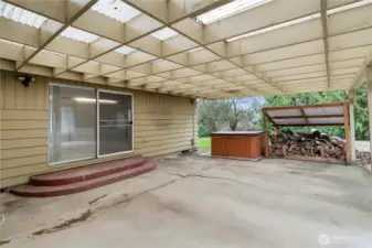 Sheltered outdoor area with easy access from the home—perfect for extending your living space.