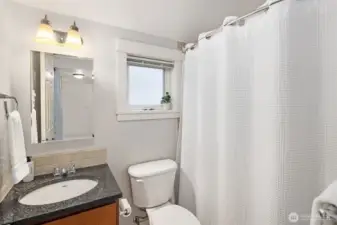 Another full bath off the upstairs hallway.