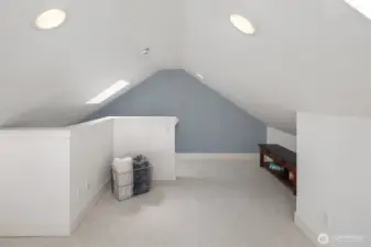 Head upstairs for even more flex space in the bonus loft.