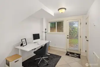 The 3rd bedroom also makes a great office with backyard access.