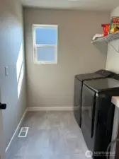 Upper level laundry room