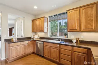 Maple raised panel cabinents by Huntwood