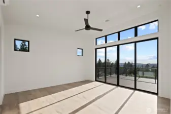 Oversized & private primary ensuite...