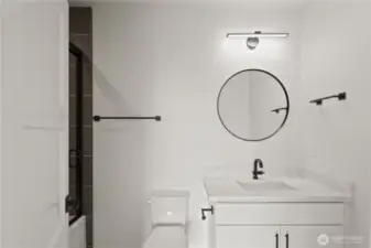 Attached full bath...