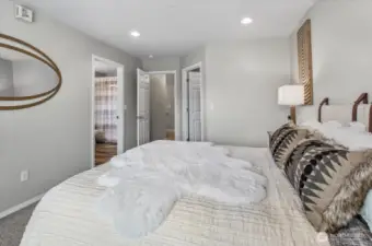 It has it's own full bath and walk in closet.