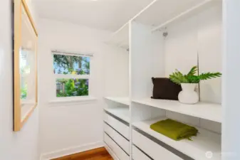 Walk-in closet attached to the main floor suite