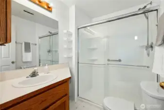 Brand new shower in Primary bathroom