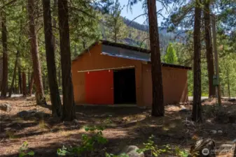 The 2-car garage is perfect for your truck or snowmobiles and is situated right on East Buttermilk Creek Road.