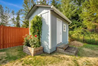 Cute garden shed.