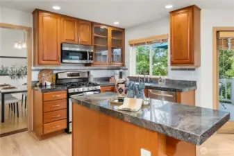 Generous counter space makes meal prep a breeze.