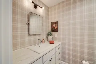 Second level half bath attached to bonus room