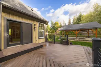 Large deck off kitchen