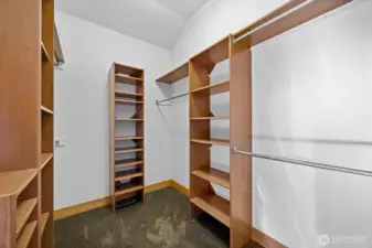 Walk in closet primary bedroom