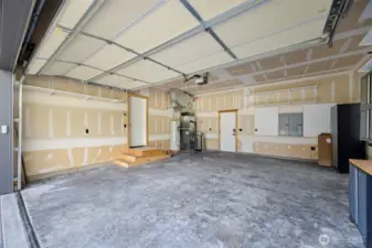 Attached 2 car garage