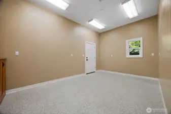 sleeping area in detached shop