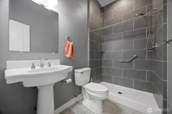 3/4 bathroom in detached shop