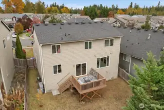 Mature landscaping enhances the home’s natural charm and curb appeal.