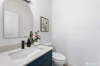 Coveted main floor powder room.