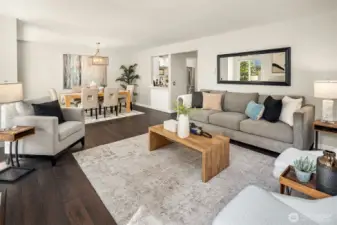 Open-concept living and dining room!