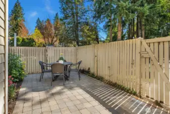 Fully fenced back yard with gate to ample guest parking!