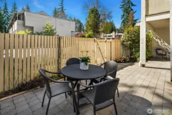 Pavers for easy maintenance.