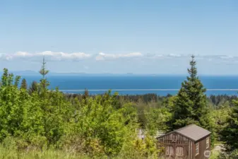 View from upper part of property looking North