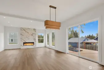 Open and light living room